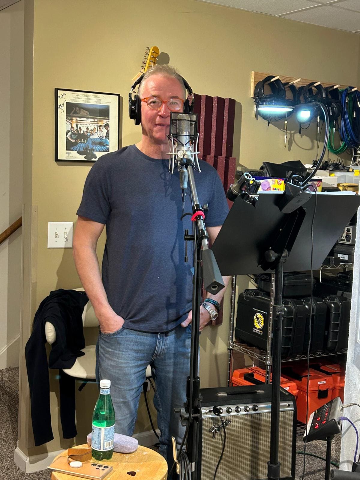 Guy at the vocal booth