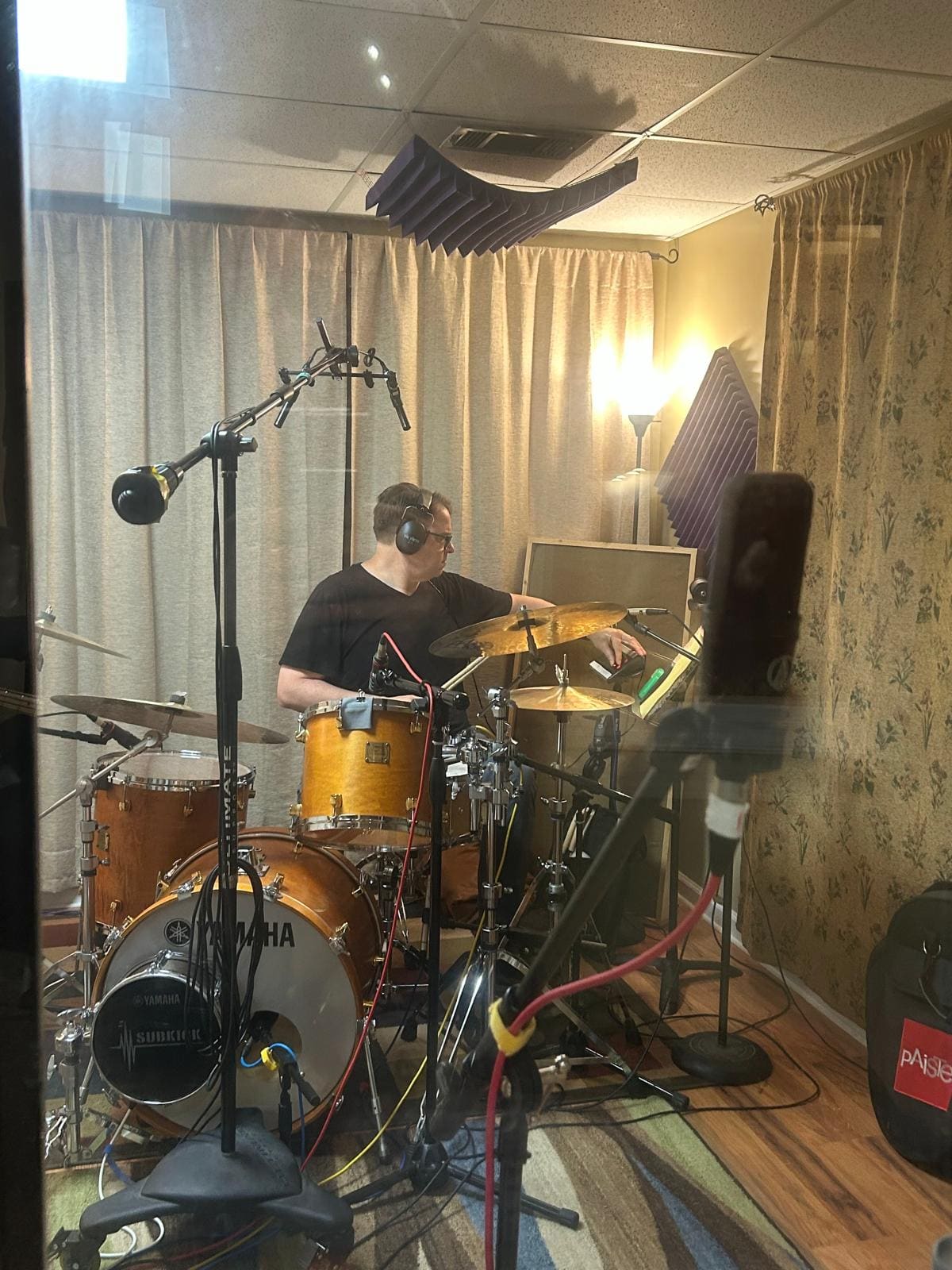 Dan on drums
